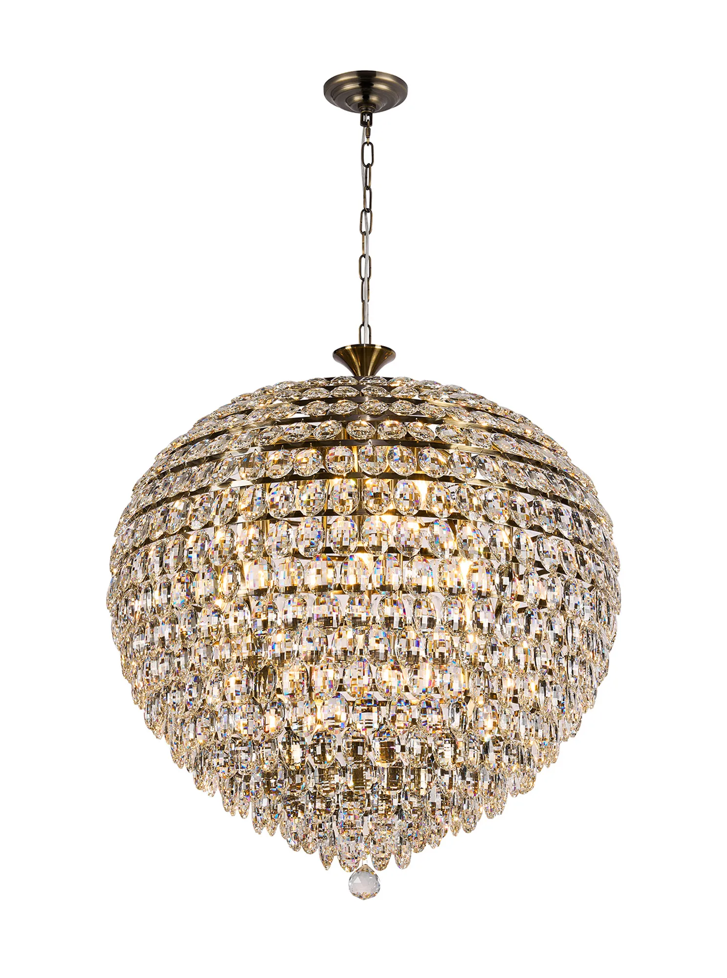 Coniston Pendant 16 Light (46kg) Antique Brass IL32811AB  Diyas Coniston Antique Brass